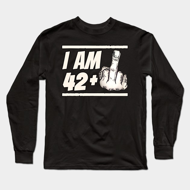 Milestone 43rd Birthday - Gag Bday Joke Gift Idea: 42+1 Long Sleeve T-Shirt by Trendo